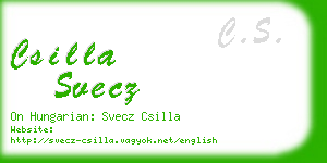 csilla svecz business card